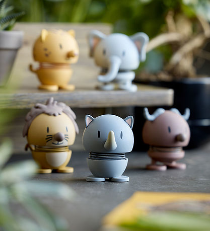 Hoptimist Soft Rhino - 7,6 cm - Grå