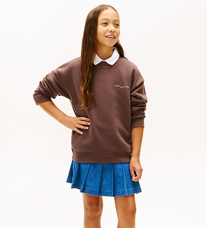 Tommy Hilfiger Sweatshirt - Mini Corp - Black Walnutbrown