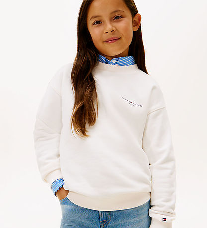 Tommy Hilfiger Sweatshirt - Mini Corp - Ancient Whitewhite
