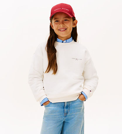 Tommy Hilfiger Sweatshirt - Mini Corp - Ancient Whitewhite