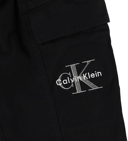 Calvin Klein Bukser - Essential Woven Cargo - Ck Black