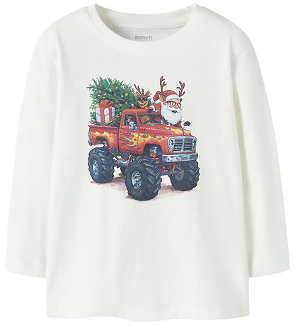 Name It Bluse - NmmVosmas - Cloud Dancer/Santa