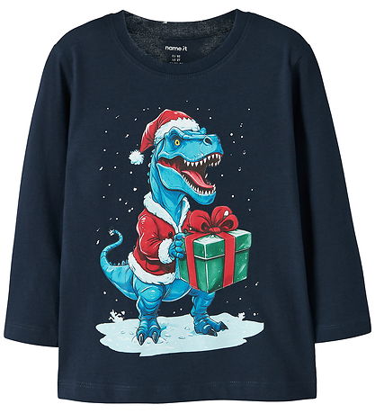Name It Bluse - NmmVosmas - Navy Blazer/Dino Present