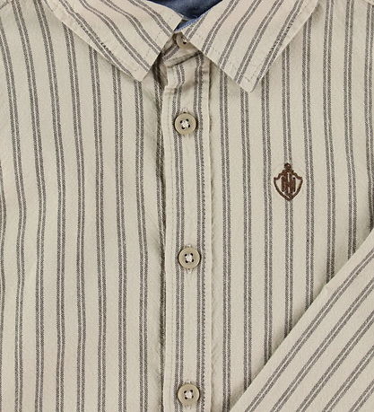 Name It Skjorte - NkmRekid - Island Fossil/Thin Stripe in Delici