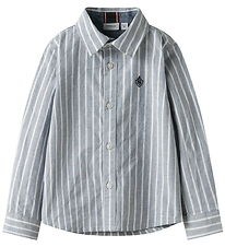 Name It Skjorte - NkmRekid - Flint Stone/Thin Stripe In Bright W