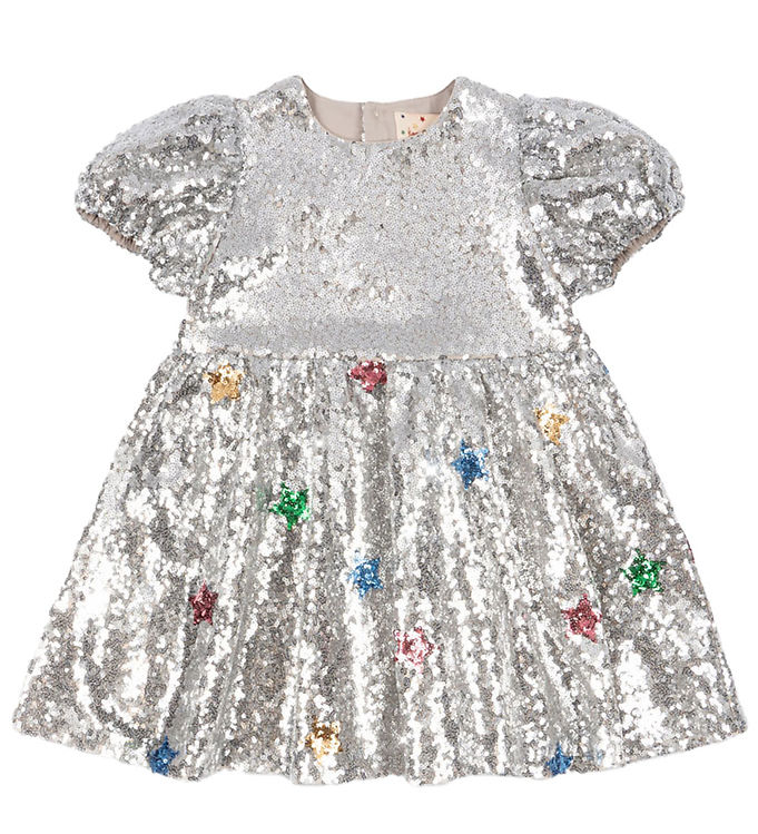 Konges Sløjd Kjole - Starla Star Dust - Star Sequin Silver