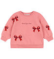 Konges Sløjd Sweatshirt - Lou Bow - Strawberry Ice m. Sløjfer