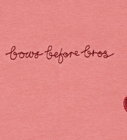 Konges Sløjd Sweatshirt - Lou Bow - Strawberry Ice m. Sløjfer