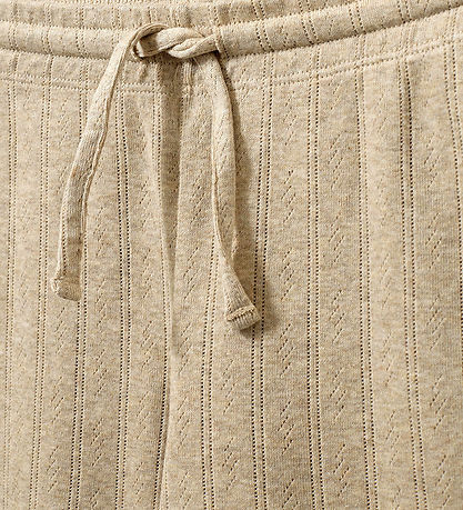 Sofie Schnoor bukser - LovaSK - Beige m. Hulmønster
