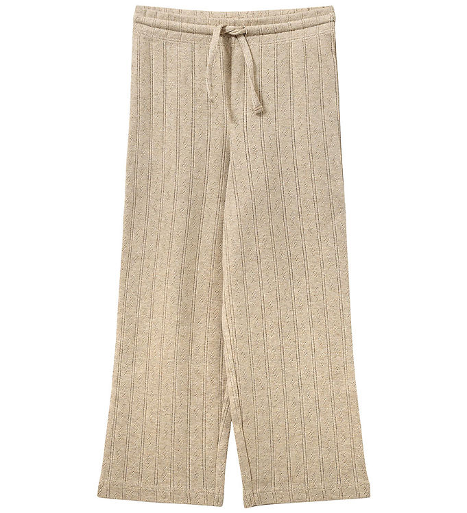 Sofie Schnoor bukser - LovaSK - Beige m. Hulmønster