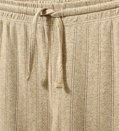 Sofie Schnoor Bukser - LovaSY - Beige m. Hulmønster