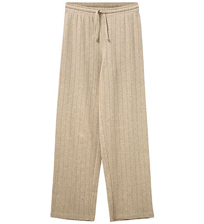 Sofie Schnoor Bukser - LovaSY - Beige m. Hulmønster