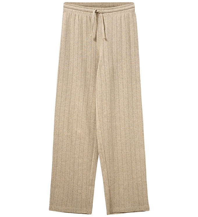 Sofie Schnoor Bukser - LovaSY - Beige m. Hulmønster