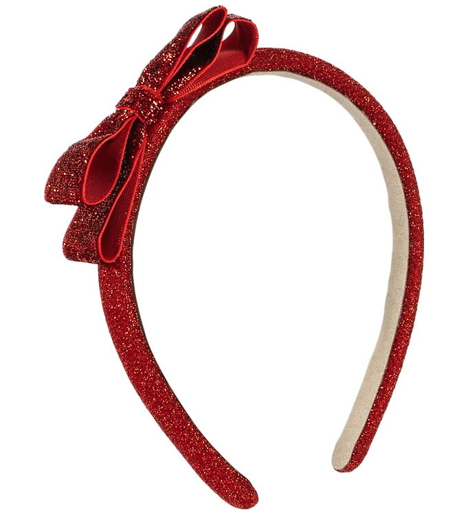 Konges Sløjd Hårbøjle - Rød m. Glimmer