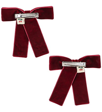 Konges Sløjd Hårsløjfer - 8 cm - Juliette - 2-pak - Rio Red