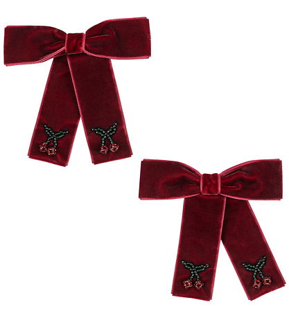 Konges Sløjd Hårsløjfer - 8 cm - Juliette - 2-pak - Rio Red