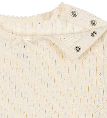 Konges Sløjd Bluse - Minnie - Buttercream m. Hulmønster