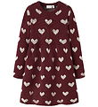 Name It Kjole - Strik - NmfOana - Burgundy/Peyote Heart