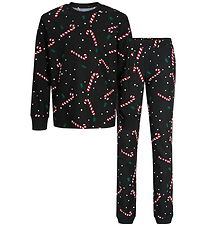 Jack & Jones Nattøj - JacTristan - Black/Candy Cane