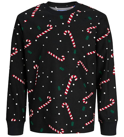 Jack & Jones Nattøj - JacTristan - Black/Candy Cane