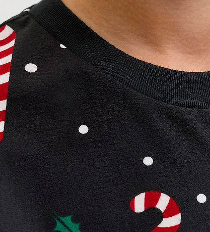 Jack & Jones Nattøj - JacTristan - Black/Candy Cane
