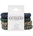 Kknekki Hårelastikker - 4-pak - Green/Blue/Grey