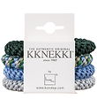 Kknekki Hårelastikker - 4-pak - Grey/Blue/Green
