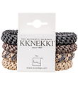 Kknekki Hårelastikker - 4-pak - Beige/Brown/Black