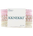Kknekki Hårelastikker - Slim - 6-pak - Pink/White Kknekki Hårelastikker - Slim - 6-pak - Pink/White