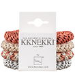 Kknekki Hårelastikker - 4-pak - Grey/Red/Beige