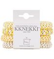 Kknekki Hårelastikker - 4-pak - Yellow/White