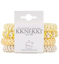 Kknekki Hårelastikker - 4-pak - Yellow/White