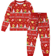 Jule-Sweaters Pyjamas - Christmas Cookie - Rød