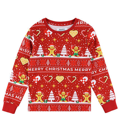 Jule-Sweaters Pyjamas - Christmas Cookie - Rød