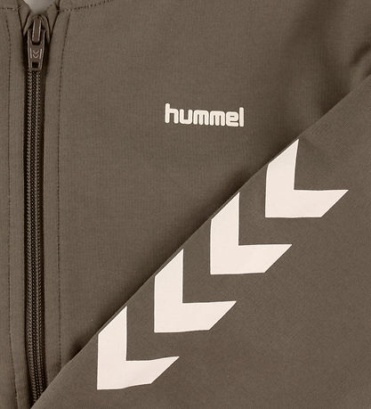 Hummel Hættetrøje - hmlJR Logo Zip Jacket - Dark Night Hummel Hættetrøje - hmlJR Logo Zip Jacket - Dark Night