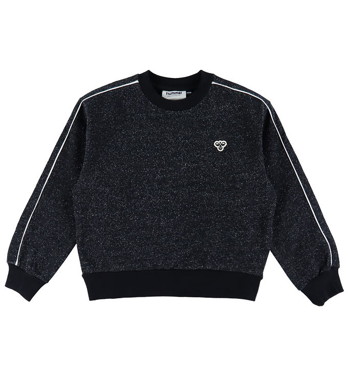 Hummel Sweatshirt - hmlJR Loose - Sort m. Glimmer