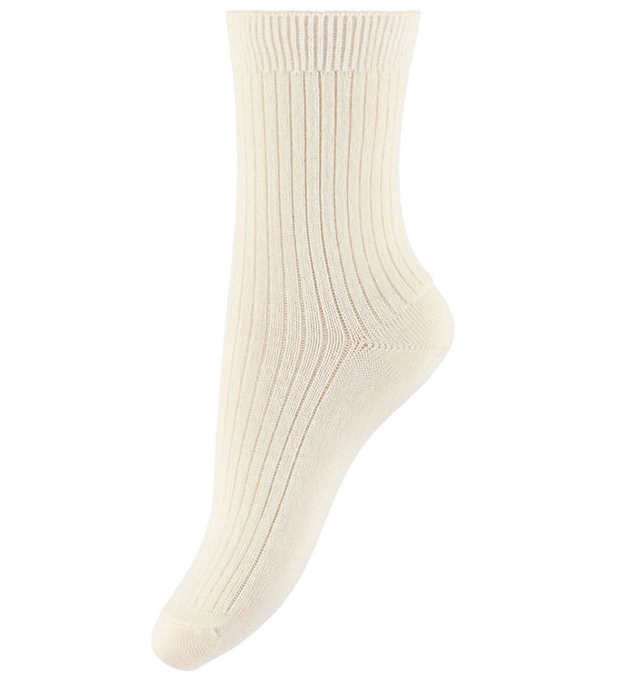 MP Strømper - Rib - Uld/Viskose/Bambus - Hilde - Ecru