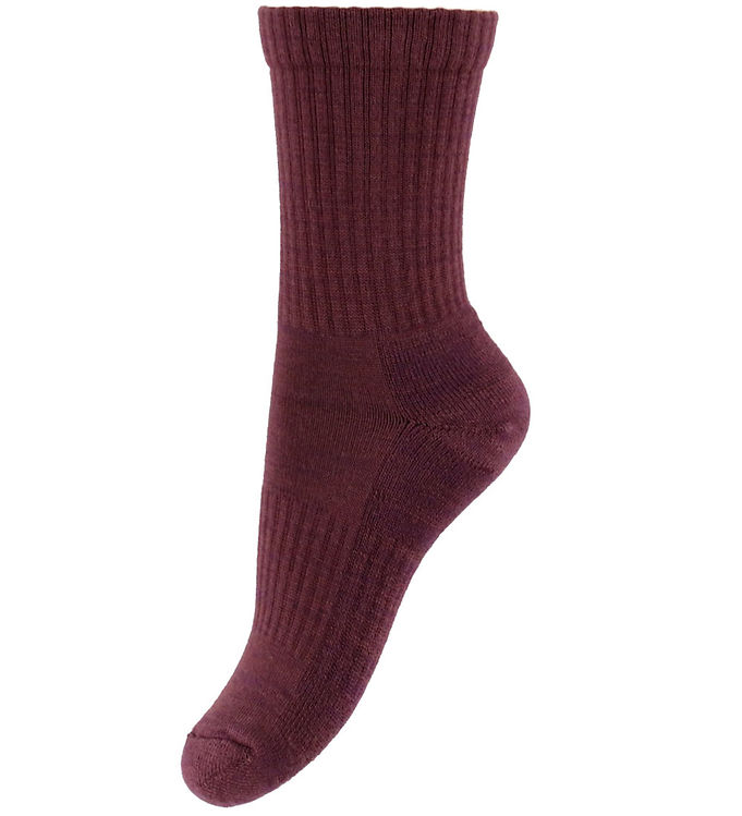 MpP Strømper - Rib - Uld - Neo - Grape Skin