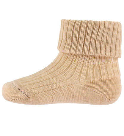 MP Strømper - Uld - Rib - 3-pak - Camel Melange