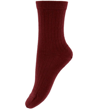 MP Strømper - Uld - Rib - Wine Red