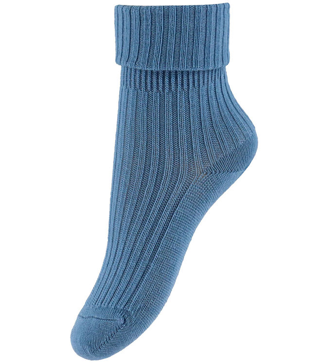 MP Strømper - Rib - Uld - Provincial Blue