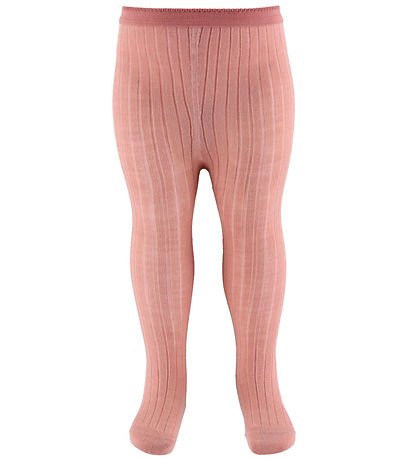 MP Strømpebukser - Rib - Uld - Vintage Rose