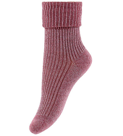 MP Strømper - Viskose/Bambus - Rib - 3-pak - Glitter - Maroon