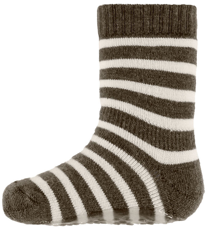 MP Strømper m. Antiskrid - Uld - Elis - Brunmeleret