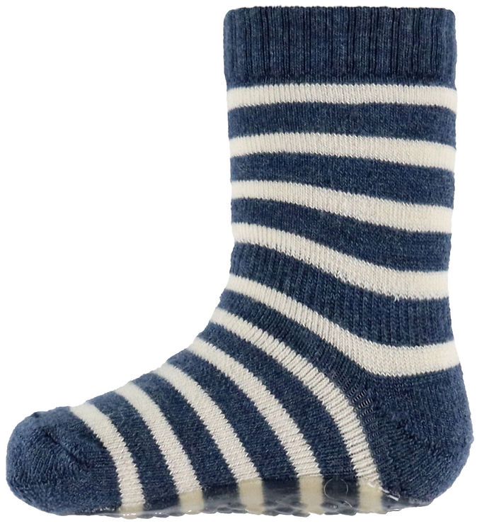 MP Strømper m. Antiskrid - Uld - Elis - Dark Denim Melange