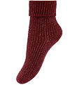MP Strømper - Rib - Iris - Glitter - Wine Red