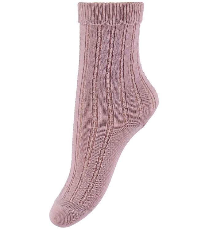 MP Strømper - Uld - Saga - Woodrose m. Hulmønster