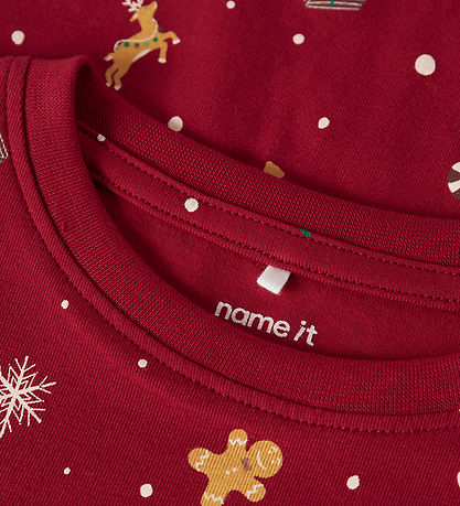 Name It Nattøj - NmnVismas - Jester Red/Xmas AOP Red