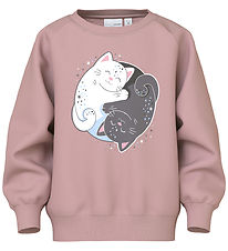 Name It Sweatshirt - NmfVenus - Keepsake Lilac/Yin Yang Cat