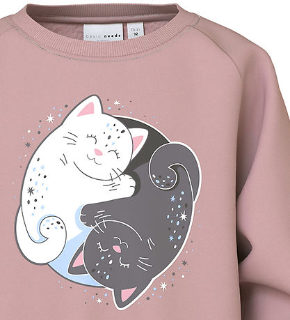 Name It Sweatshirt - NmfVenus - Keepsake Lilac/Yin Yang Cat